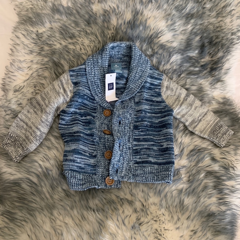 NWT Gap Blue & Grey Sweater